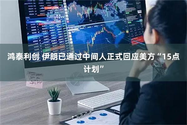 鸿泰利创 伊朗已通过中间人正式回应美方“15点计划”