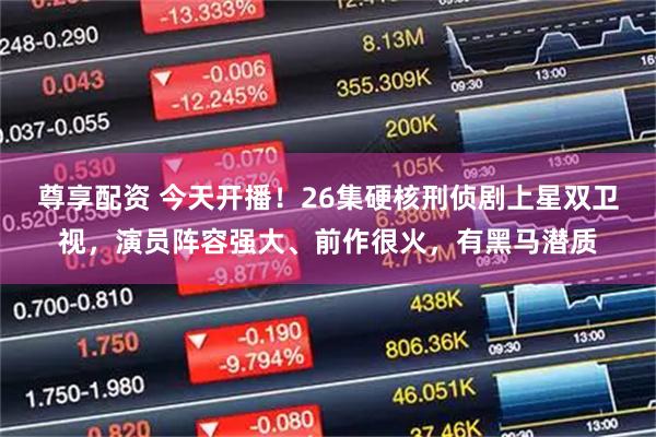 尊享配资 今天开播！26集硬核刑侦剧上星双卫视，演员阵容强大、前作很火，有黑马潜质